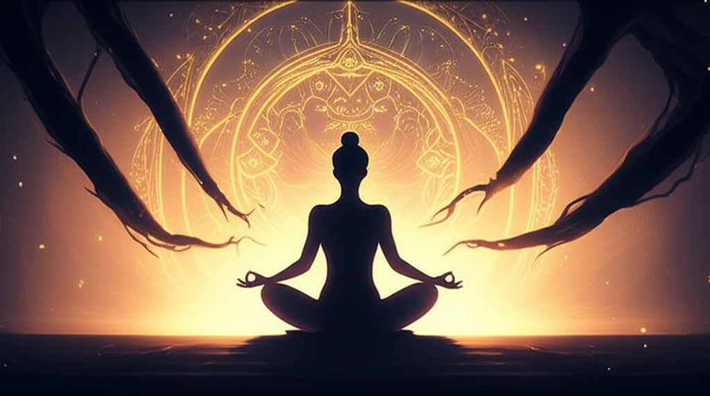 Protective energy shield around person